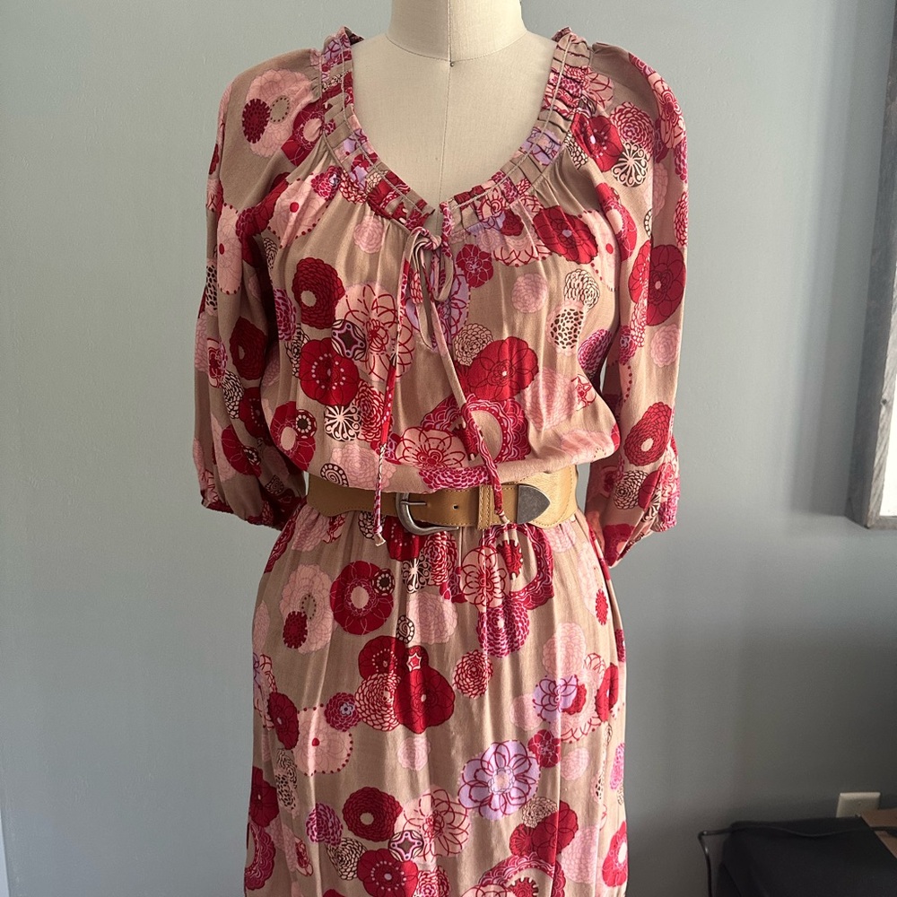 Chelsea & Violet Floral Print Dress with Belt